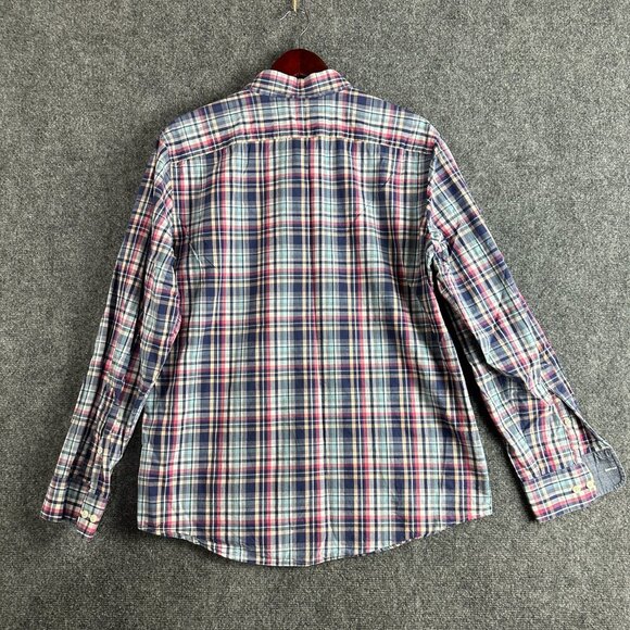 Banana Republic Shirt Mens Large Soft Wash Standard Fit Button Down Plaid Cotton - Picture 7 of 8